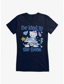 Budget 🧨 Hello Kitty Be Kind To The Seas 👧 Girls T-Shirt ❤️ -Hello Kitty Sales Shop 18922276 hi