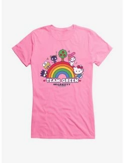 Discount 💯 Hello Kitty & Friends Earth Day Team Green 👧 Girls T-Shirt 😉 -Hello Kitty Sales Shop 18922374 hi
