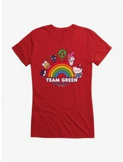 Discount 💯 Hello Kitty & Friends Earth Day Team Green 👧 Girls T-Shirt 😉 -Hello Kitty Sales Shop 18922395 hi