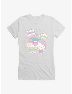 Brand new โจ Hello Kitty Kawaii Vacation Dessert Time ๐ง Girls T-Shirt ๐