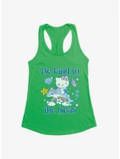 Best Sale 😉 Hello Kitty Be Kind To The Seas 👧 Girls Tank ✨ -Hello Kitty Sales Shop 18922563 hi