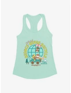 Flash Sale 🛒 Hello Kitty & Friends Earth Day Reduce, Reuse, Recycle 👧 Girls Tank ❤️ -Hello Kitty Sales Shop 18922626 hi