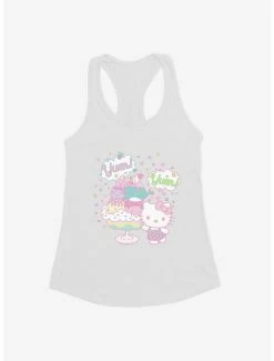 Cheap ⭐ Hello Kitty Kawaii Vacation Dessert Time 👧 Girls Tank ⌛ -Hello Kitty Sales Shop 18922780 hi