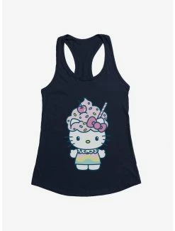 Coupon 🎁 Hello Kitty Kawaii Vacation Milkshake Outfit 👧 Girls Tank 🔔
