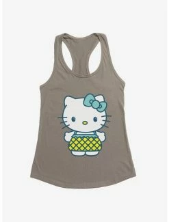 Budget 🥰 Hello Kitty Kawaii Vacation Pineapple Outfit 👧 Girls Tank 🧨