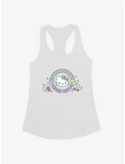Buy 💯 Hello Kitty Kawaii Vacation Rainbow Logo 👧 Girls Tank 🔥 -Hello Kitty Sales Shop 18923200 hi