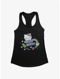 Coupon 😀 Hello Kitty Kawaii Vacation Sparkle Icon 👧 Girls Tank 🔥
