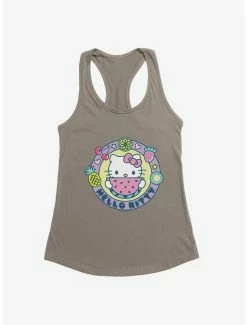 Deals 🛒 Hello Kitty Kawaii Vacation Watermelon Icon 👧 Girls Tank 🥰