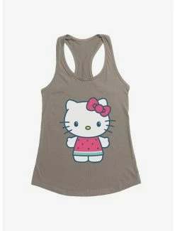 Best Pirce 🛒 Hello Kitty Kawaii Vacation Watermelon Outfit 👧 Girls Tank 🤩