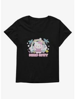 Hot Sale 😉 Hello Kitty Kawaii Vacation Bubble Dreams 👧 Girls T-Shirt Plus Size 🔔