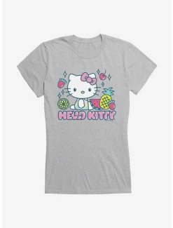 Top 10 🤩 Hello Kitty Kawaii Vacation Fruity Icon 👧 Girls T-Shirt 👏