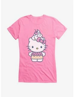 Hot Sale 🤩 Hello Kitty Kawaii Vacation Ice Cream Outfit 👧 Girls T-Shirt 🌟 -Hello Kitty Sales Shop 18923798 hi