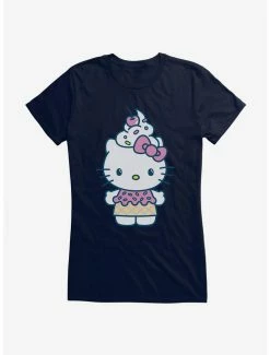 Hot Sale 🤩 Hello Kitty Kawaii Vacation Ice Cream Outfit 👧 Girls T-Shirt 🌟 -Hello Kitty Sales Shop 18923812 hi