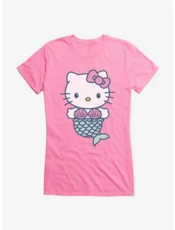 Hot Sale 😍 Hello Kitty Kawaii Vacation Mermaid Outfit 👧 Girls T-Shirt 🥰 -Hello Kitty Sales Shop 18923840 hi