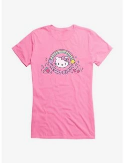 Brand new ✨ Hello Kitty Kawaii Vacation Rainbow Logo 👧 Girls T-Shirt 👏 -Hello Kitty Sales Shop 18924134 hi