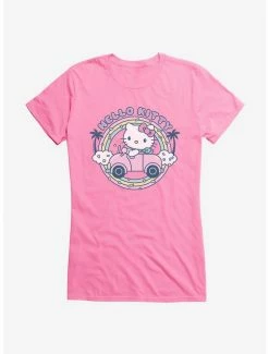 Wholesale 💯 Hello Kitty Kawaii Vacation Retro Getaway Icon 👧 Girls T-Shirt 🛒 -Hello Kitty Sales Shop 18924218 hi
