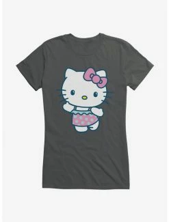 Flash Sale 🔥 Hello Kitty Kawaii Vacation Ruffles Swim Outfit 👧 Girls T-Shirt 😍