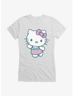 Flash Sale 🔥 Hello Kitty Kawaii Vacation Ruffles Swim Outfit 👧 Girls T-Shirt 😍 -Hello Kitty Sales Shop 18924365 hi