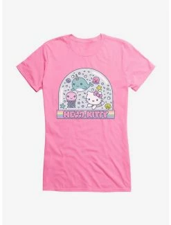 Best Sale 😉 Hello Kitty Kawaii Vacation Snow Globe 👧 Girls T-Shirt 🎉 -Hello Kitty Sales Shop 18924386 hi
