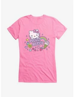 Cheap 😀 Hello Kitty Kawaii Vacation Sparkle Icon 👧 Girls T-Shirt 😀 -Hello Kitty Sales Shop 18924428 hi