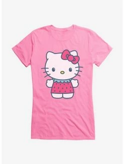 Best deal 🤩 Hello Kitty Kawaii Vacation Strawberry Outfit 👧 Girls T-Shirt ✔️ -Hello Kitty Sales Shop 18924470 hi