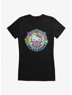 Cheap 💯 Hello Kitty Kawaii Vacation Watermelon Icon 👧 Girls T-Shirt 💯 -Hello Kitty Sales Shop 18924540 hi