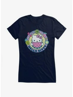 Cheap 💯 Hello Kitty Kawaii Vacation Watermelon Icon 👧 Girls T-Shirt 💯 -Hello Kitty Sales Shop 18924568 hi