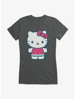Hot Sale 🛒 Hello Kitty Kawaii Vacation Watermelon Outfit 👧 Girls T-Shirt ❤️ -Hello Kitty Sales Shop 18924589 hi