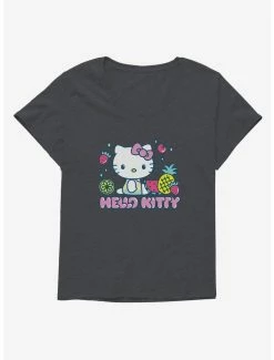 Discount ✨ Hello Kitty Kawaii Vacation Fruity Icon 👧 Girls T-Shirt Plus Size 👏 -Hello Kitty Sales Shop 18924786 hi