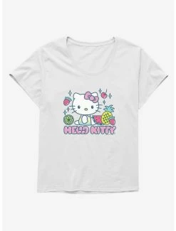 Discount ✨ Hello Kitty Kawaii Vacation Fruity Icon 👧 Girls T-Shirt Plus Size 👏
