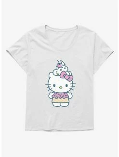 Promo 🌟 Hello Kitty Kawaii Vacation Ice Cream Outfit 👧 Girls T-Shirt Plus Size 🎉 -Hello Kitty Sales Shop 18924840 hi