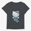 Promo ⭐ Hello Kitty Kawaii Vacation Mermaid Outfit 👧 Girls T-Shirt Plus Size 🌟