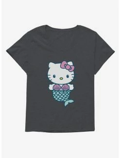 Promo ⭐ Hello Kitty Kawaii Vacation Mermaid Outfit 👧 Girls T-Shirt Plus Size 🌟