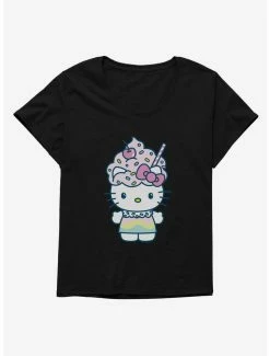 Hello Kitty Sales Shop 30 Promo 👏 Hello Kitty Kawaii Vacation Milkshake Outfit 👧 Girls T-Shirt Plus Size 🎁