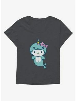 Buy 🛒 Hello Kitty Kawaii Vacation Narwhal Outfit 👧 Girls T-Shirt Plus Size 😉