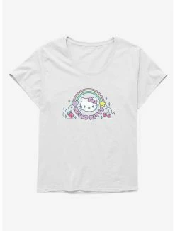 Outlet 🥰 Hello Kitty Kawaii Vacation Rainbow Logo 👧 Girls T-Shirt Plus Size 🔥 -Hello Kitty Sales Shop 18925164 hi