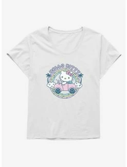 Wholesale 👍 Hello Kitty Kawaii Vacation Retro Getaway Icon 👧 Girls T-Shirt Plus Size 😍 -Hello Kitty Sales Shop 18925236 hi