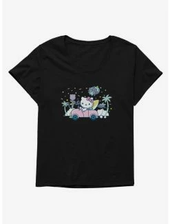 Hot Sale 🔔 Hello Kitty Kawaii Vacation Retro Let's Go 👧 Girls T-Shirt Plus Size 🥰 -Hello Kitty Sales Shop 18925245 hi