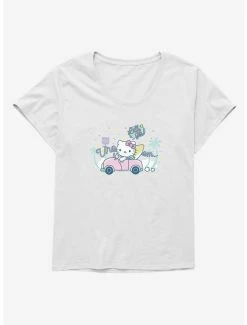 Hot Sale 🔔 Hello Kitty Kawaii Vacation Retro Let's Go 👧 Girls T-Shirt Plus Size 🥰 -Hello Kitty Sales Shop 18925272 hi