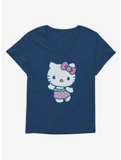 Promo 🎁 Hello Kitty Kawaii Vacation Ruffles Swim Outfit 👧 Girls T-Shirt Plus Size 😍