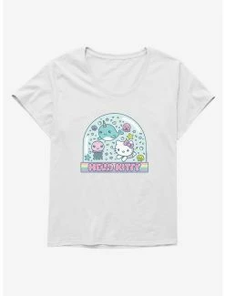 Buy 🔥 Hello Kitty Kawaii Vacation Snow Globe 👧 Girls T-Shirt Plus Size ✔️ -Hello Kitty Sales Shop 18925380 hi