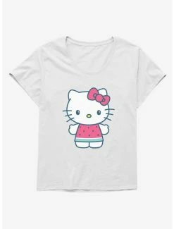 Outlet 😀 Hello Kitty Kawaii Vacation Watermelon Outfit 👧 Girls T-Shirt Plus Size 🛒 -Hello Kitty Sales Shop 18925560 hi