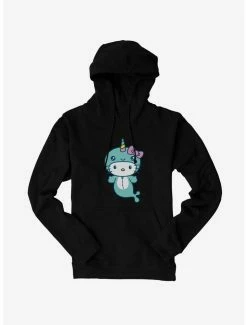 Promo ✔️ Hello Kitty Kawaii Vacation Narwhal Outfit Hoodie ⌛