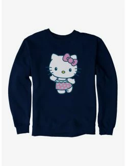 Outlet ❤️ Hello Kitty Kawaii Vacation Ruffles Swim Outfit Sweatshirt 💯