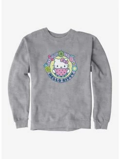 Budget 🛒 Hello Kitty Kawaii Vacation Watermelon Icon Sweatshirt 🔥