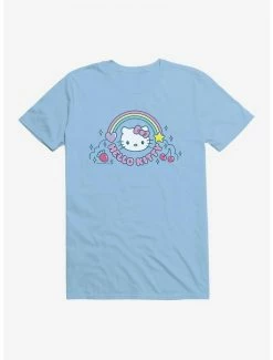 Budget 🔥 Hello Kitty Kawaii Vacation Rainbow Logo T-Shirt 🧨 -Hello Kitty Sales Shop 18929614 hi
