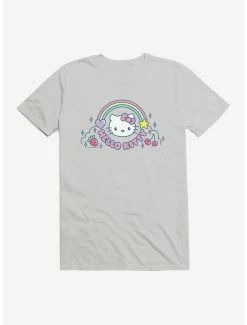 Budget 🔥 Hello Kitty Kawaii Vacation Rainbow Logo T-Shirt 🧨 -Hello Kitty Sales Shop 18929641 hi