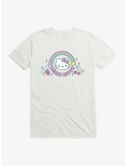 Budget 🔥 Hello Kitty Kawaii Vacation Rainbow Logo T-Shirt 🧨 -Hello Kitty Sales Shop 18929650 hi
