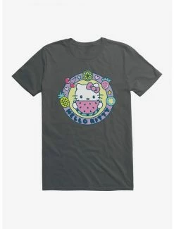Best Sale 🤩 Hello Kitty Kawaii Vacation Watermelon Icon T-Shirt 👍 -Hello Kitty Sales Shop 18930118 hi