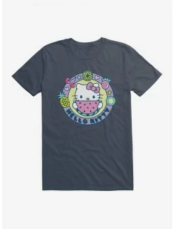 Best Sale 🤩 Hello Kitty Kawaii Vacation Watermelon Icon T-Shirt 👍 -Hello Kitty Sales Shop 18930145 hi